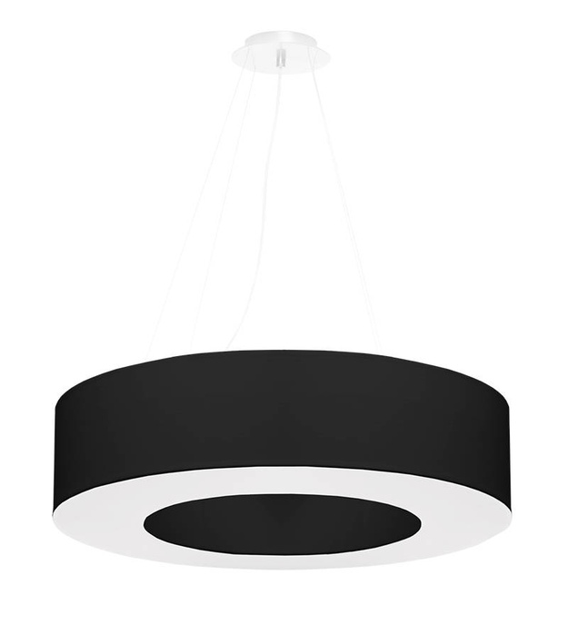 Ljuskrona SATURNO 70 svart + 6x LED-lampa E27 3000K varm 7,5W 620lm