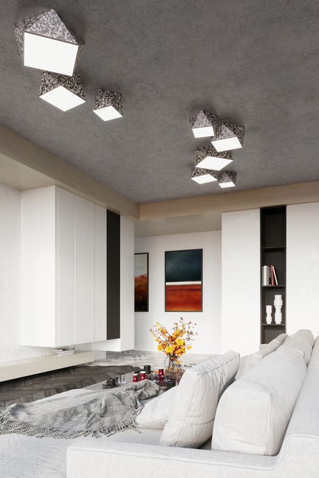 Plafond HEXA 25 CEKIN + 1x LED-lampa E27 3000K varm 7,5W 620lm
