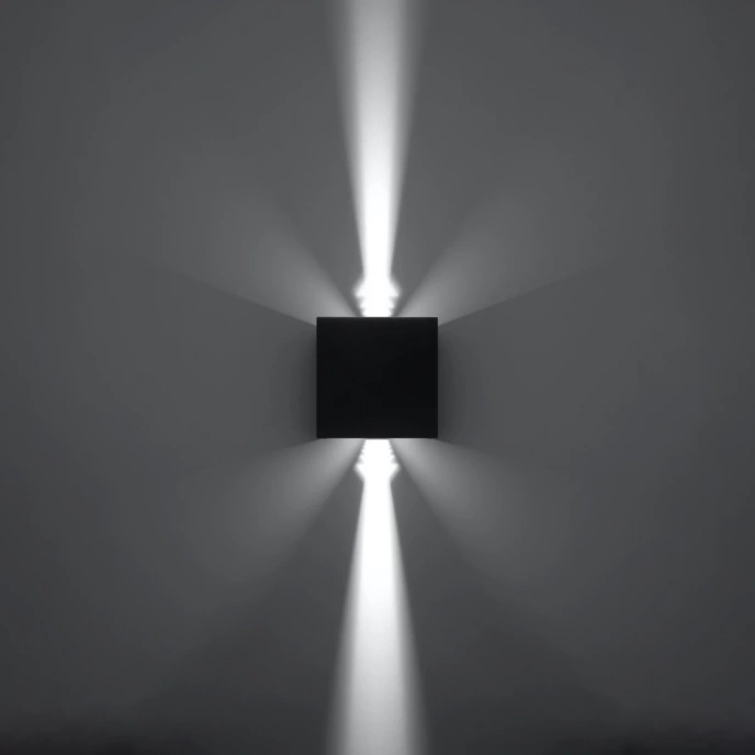 Vägglampa LUCA svart LED IP54