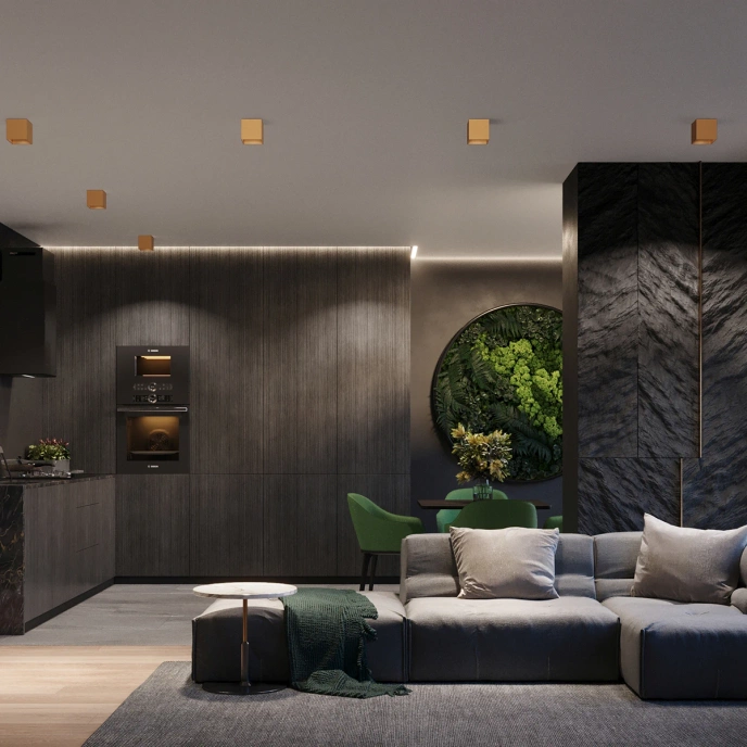 Vägglampa QUAD 1 guld