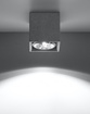 Plafond VALDE 140 betong + 1x LED-lampa GU10 AR111 4000K kall 12W 850lm [WOJ+14147]