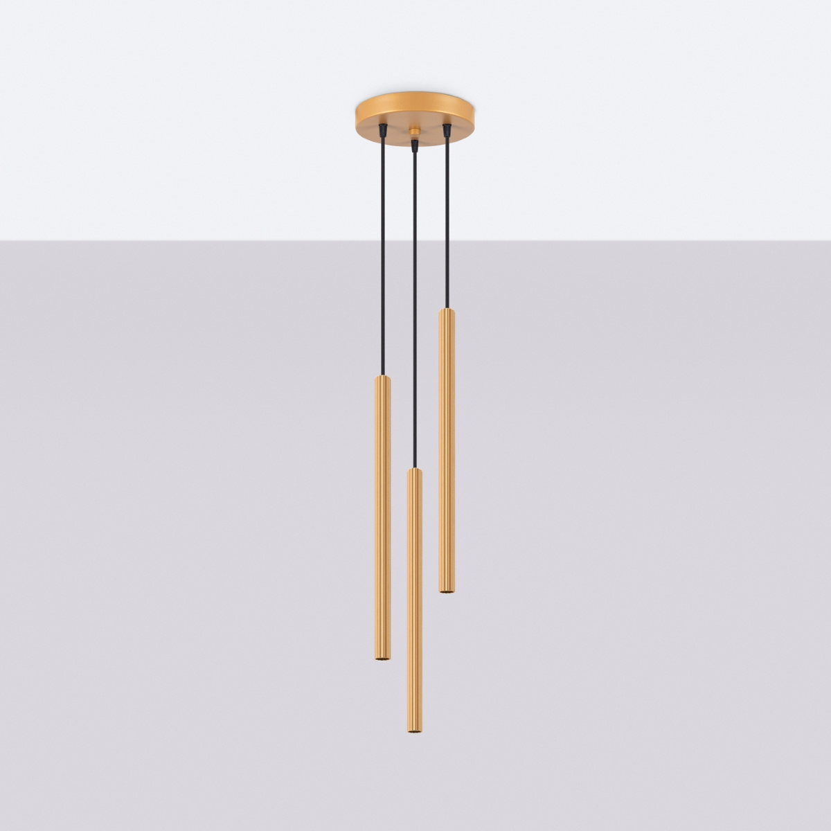 ARCHE 3P guld taklampa + 3x G9 LED-lampa 4000K kall 4,5W 460lm