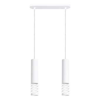 LAMI 2 taklampa vit + 2X LED-lampa GU-10 3000K varm 7W 510lm