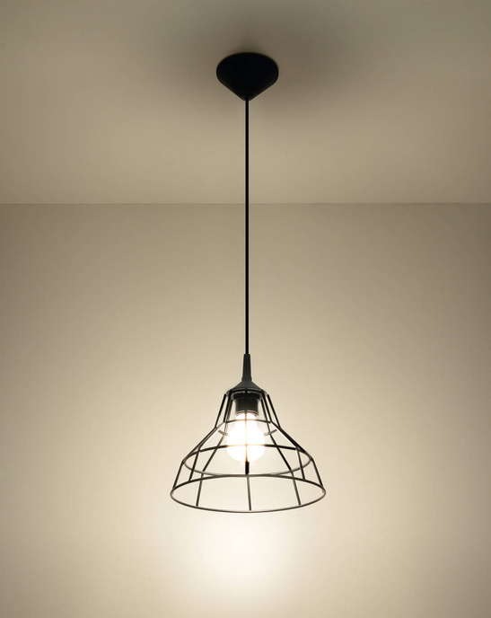 ANATA taklampa svart + 1x LED-lampa E27 3000K varm 7,5W 620lm