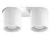 Plafond ORBIS 2 vit + 2x LED-lampa GU-10 3000K varm 7W 620lm