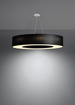 Ljuskrona SATURNO 90 svart + 8x LED-lampa E27 3000K varm 7,5W 620lm