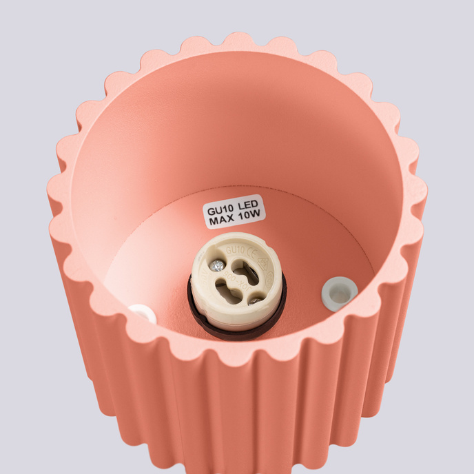 Taklampa AURA 1 persika GU10