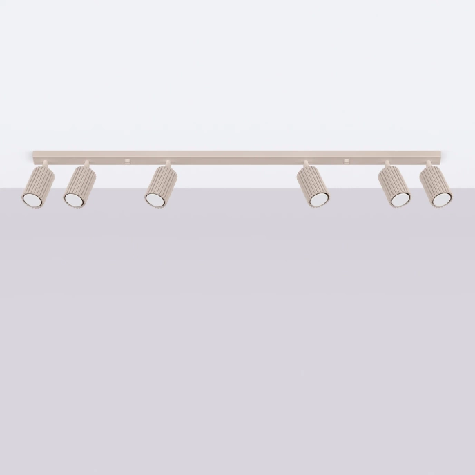 Taklampa KARBON 6L taupe