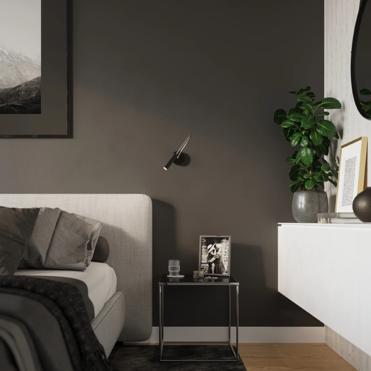 Vägglampa AXIL svart