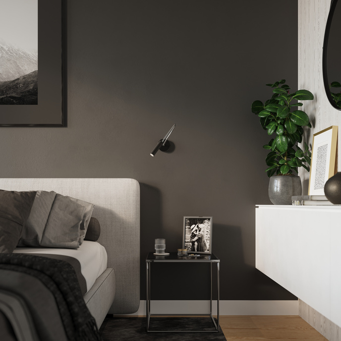 Vägglampa AXIL svart + 1x LED-lampa G9 4000K Cold 4,5W 530lm