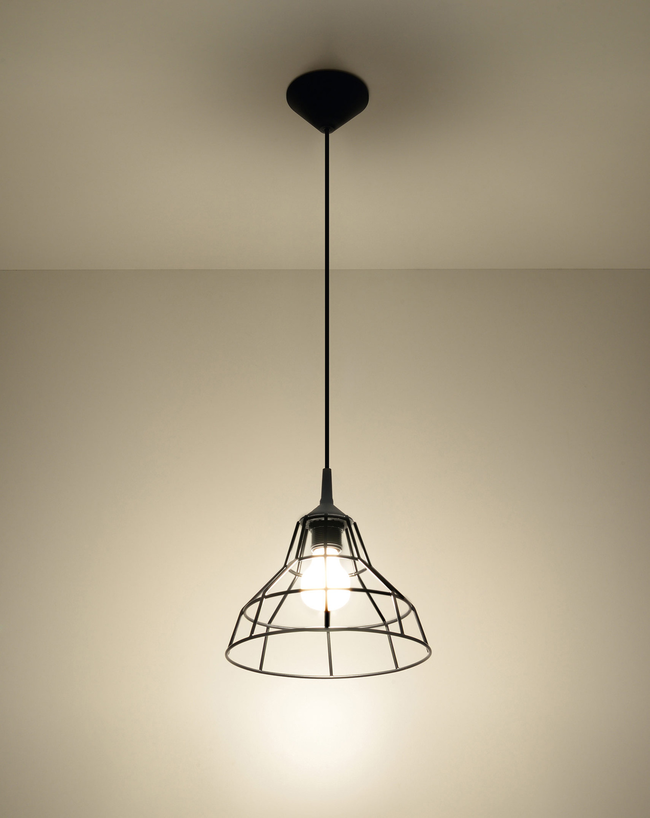 ANATA taklampa svart + 1x LED-lampa E27 3000K varm 7,5W 620lm