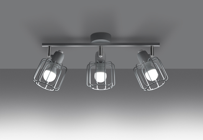 BELUCI 3 plafond vit + 3x LED-lampa E14 3000K varm 7,5W 620lm