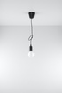 DIEGO 1 taklampa svart + 1x LED-lampa E27 4000K Cold 7,5W 650lm