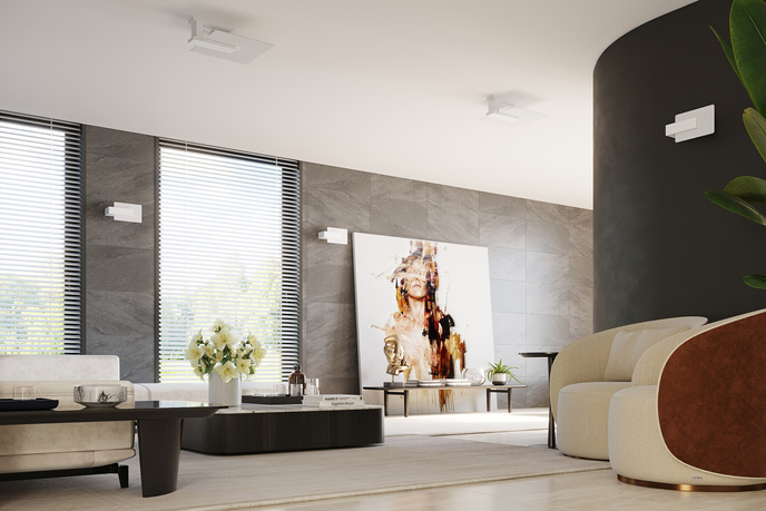 Plafond LAPPO vit + 2x LED-lampa E27 3000K varm 7,5W 620lm