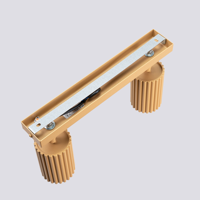 Plafond KARBON 2 guld + 2x LED-lampa GU-10 3000K varm 7W 510lm