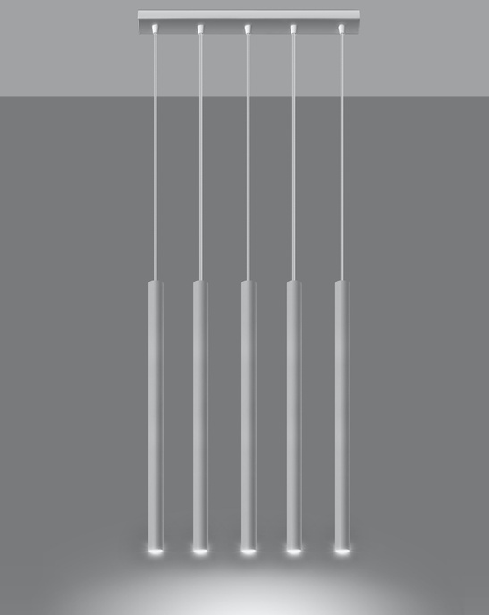 PASTELO 5 taklampor vit + 5x LED-lampor G9 4000K kall 4,5W 530lm