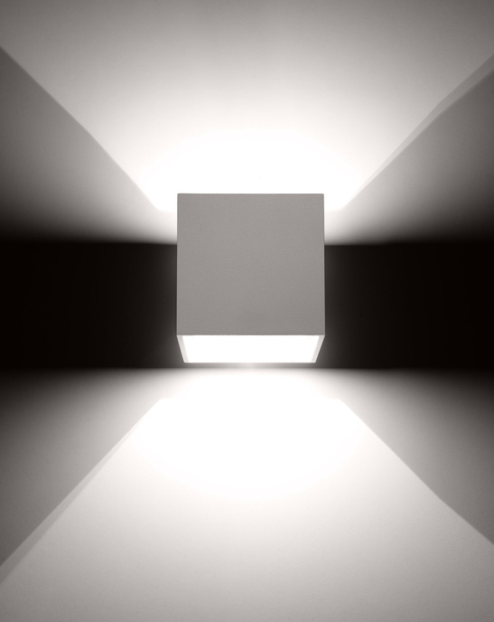 Vägglampa QUAD 1 vit + 1x LED-glödlampa G9 4000K kall 4,5W 460lm