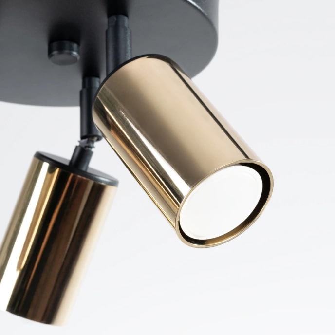 Taklampa WINX 3P svart/guld