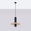 Taklampa PELTA 1 svart/beige
