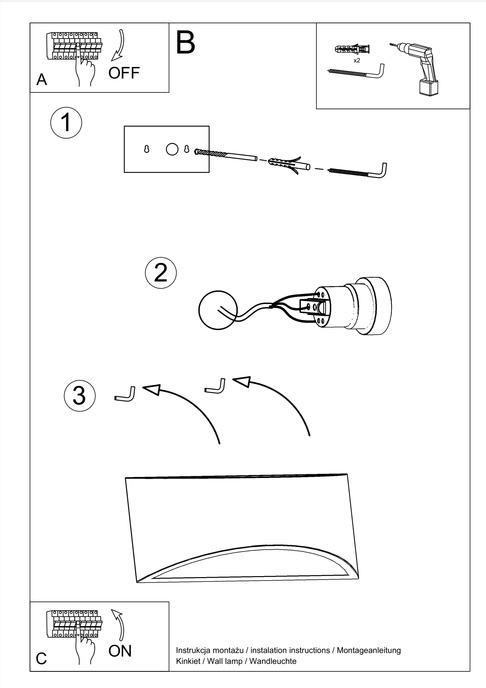 Keramisk vägglampa VIXEN vit + 1x LED-lampa G9 3000K varm 4,5W 510lm