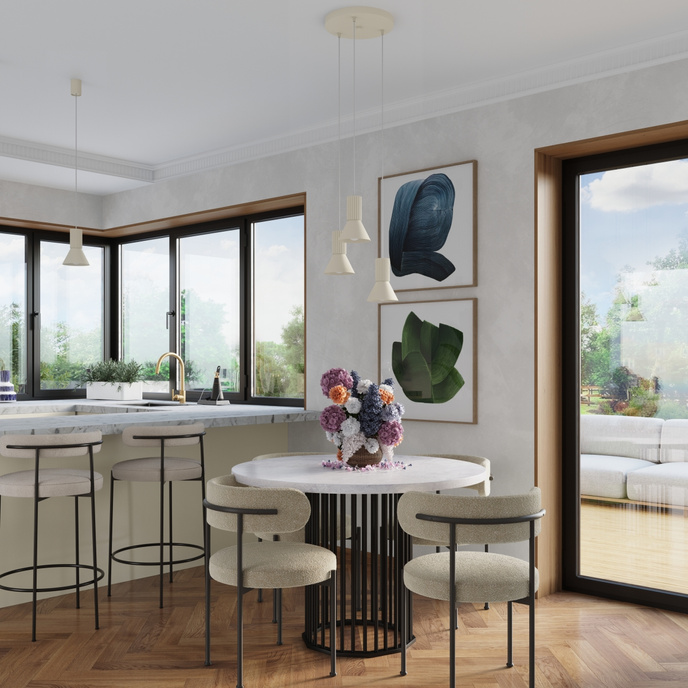 Pendellampa ESTRIA 3P beige