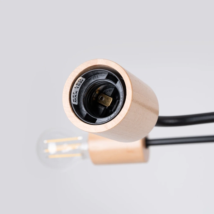 Ljuskrona TIMBO 8 svart