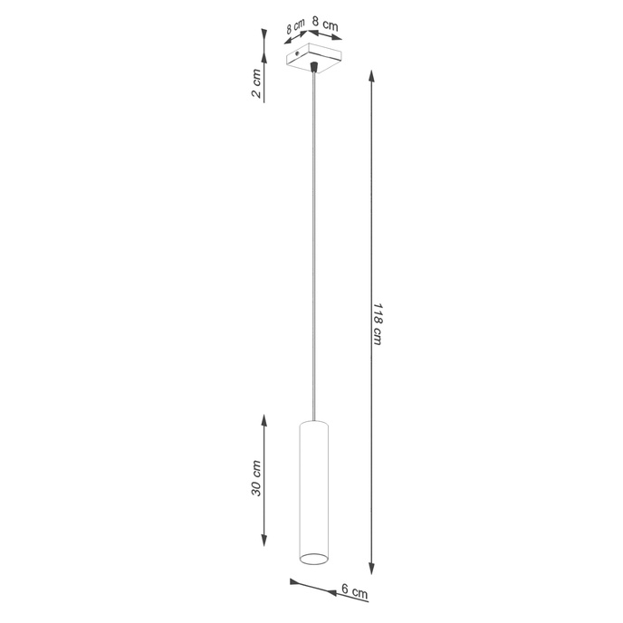LAGOS 1 taklampa olivgrön + 1x LED-lampa GU-10 3000K varm 7W 510lm