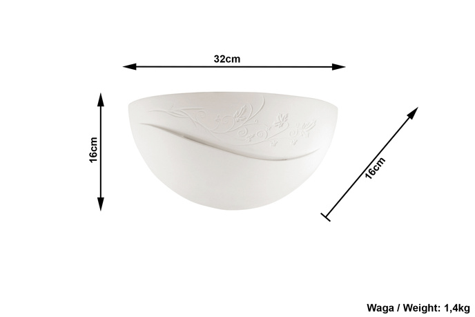 BELLA vägglampa i keramik