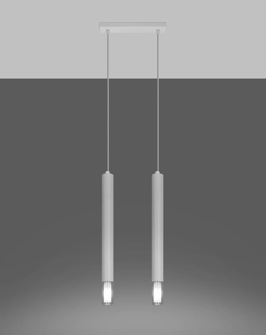 WEZYR 2 taklampor vit + 2x LED-lampa G9 3000K varm 4,5W 510lm