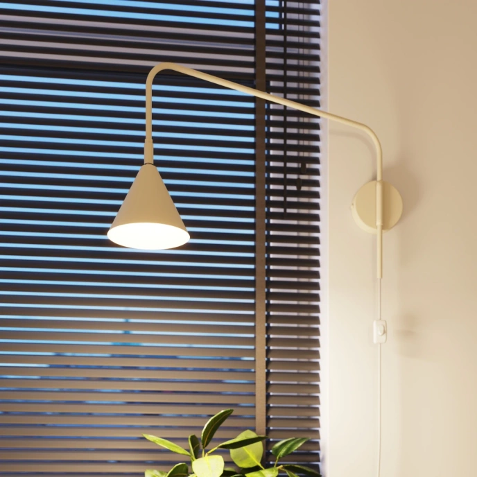 Vägglampa NOX beige