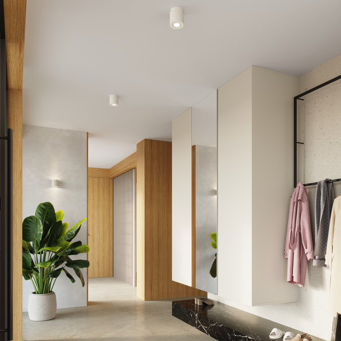 Taklampa ORBIS betong beige