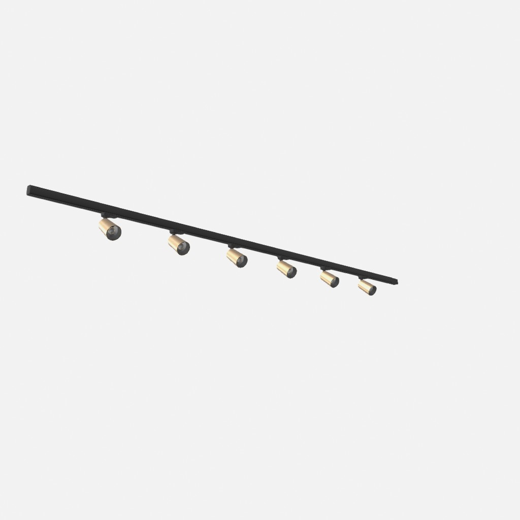 Taklampa, 6 punkter, 3-fas strömskenor, AURA