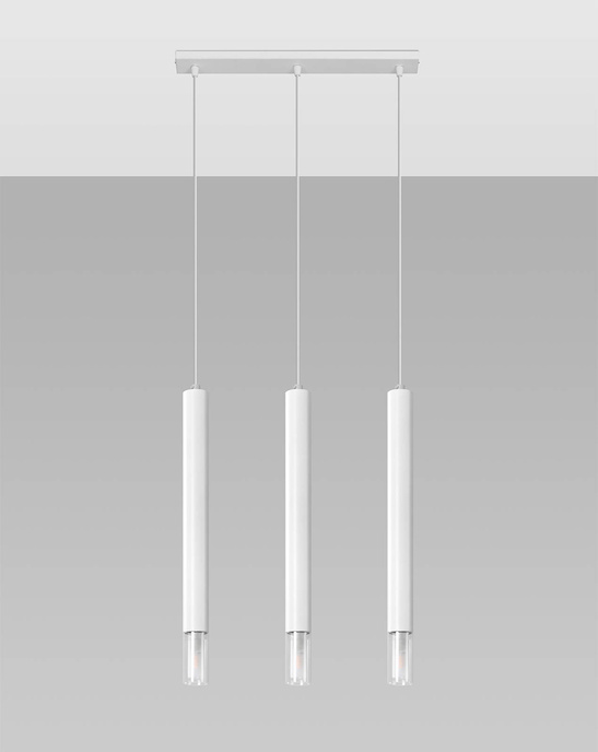 WEZYR 3 taklampor vit + 3x LED-lampa G9 4000K kall 4,5W 530lm