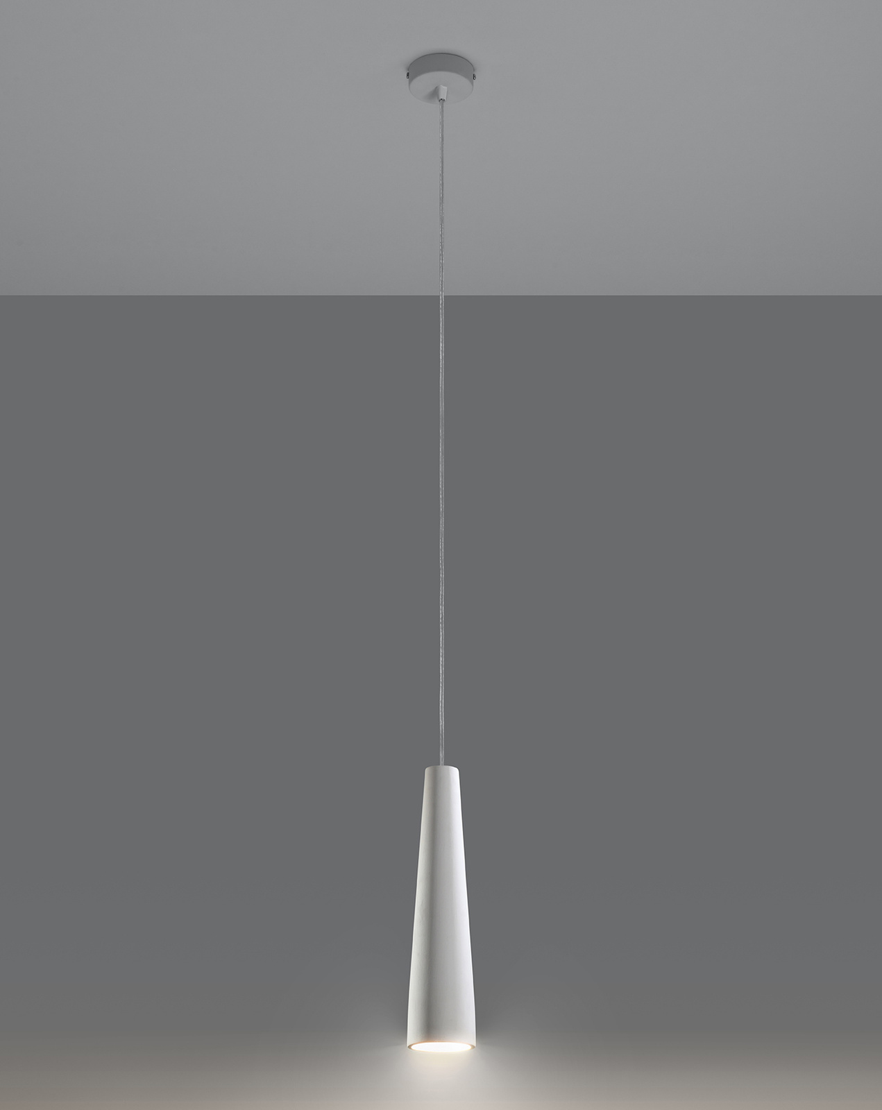 Keramisk pendellampa ELECTRA vit + 1x LED-lampa GU-10 4000K Cold 7W 630lm