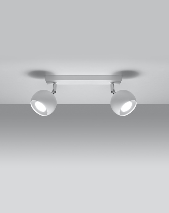 Plafond OCULARE 2 vit + 2x LED-lampa GU-10 4000K Kall 7W 630lm