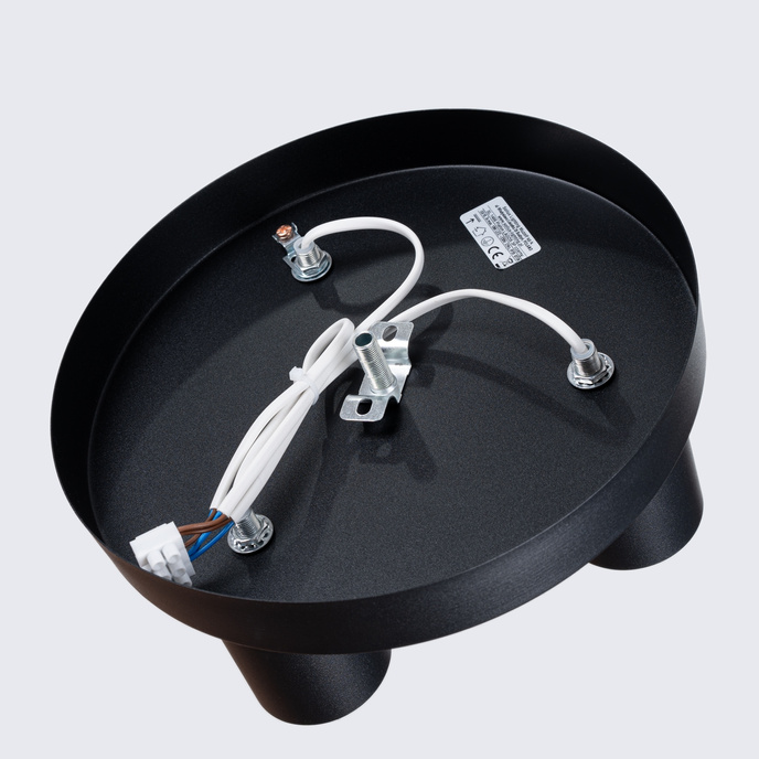 Plafond LAGOS 3P svart + 3x LED-lampa GU-10 3000K varm 7W 510lm