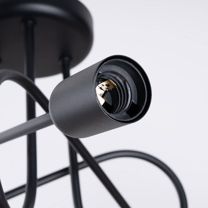 Ljuskrona SUPEŁ 3 svart = 3X LED-lampa E27 3000K 7W 760lm