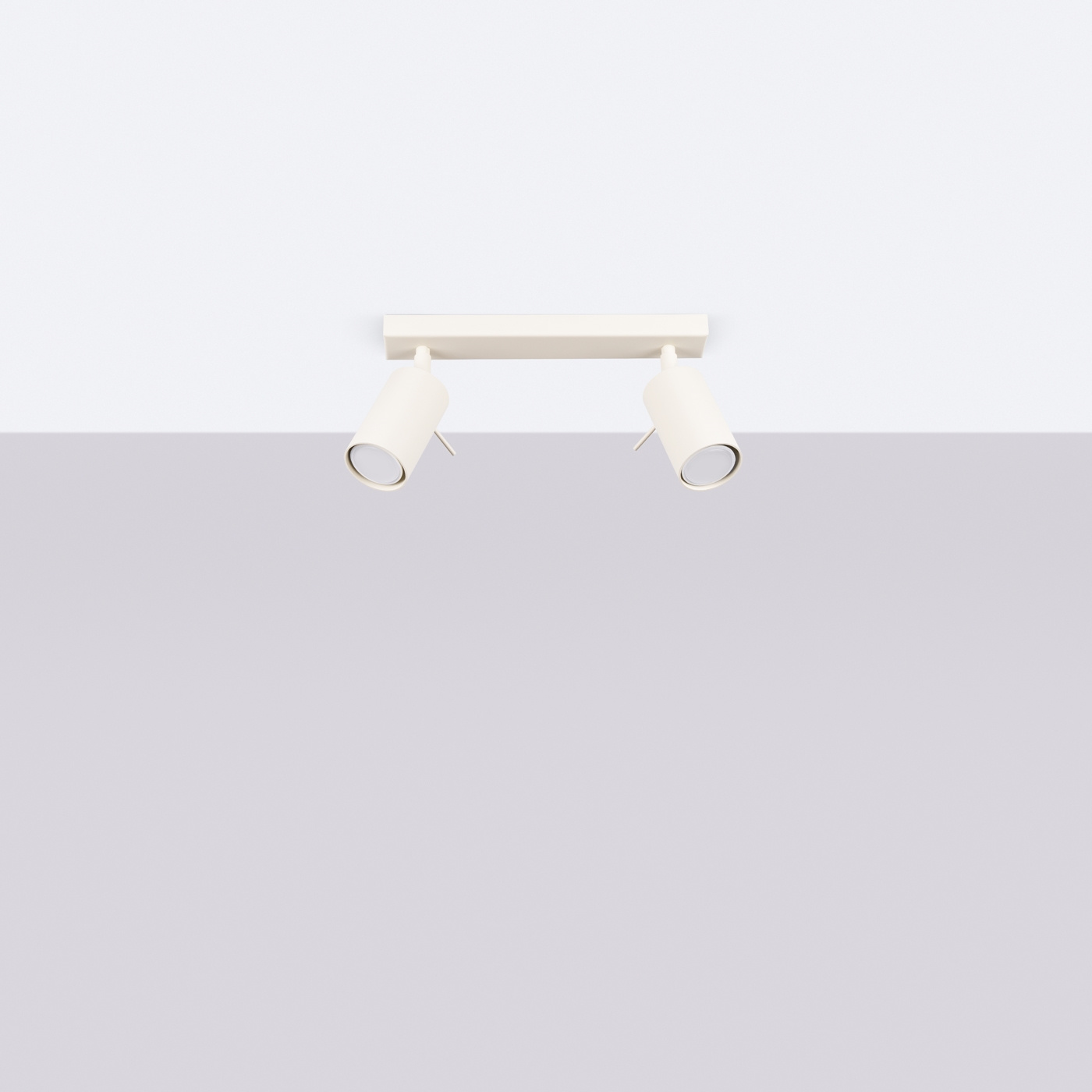 Plafond RING 2 beige + 2x LED-lampa GU-10 3000K varm 7W 510lm