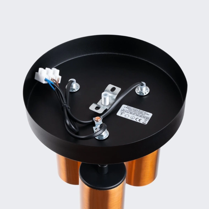 Taklampa WINX 3P svart/cooper