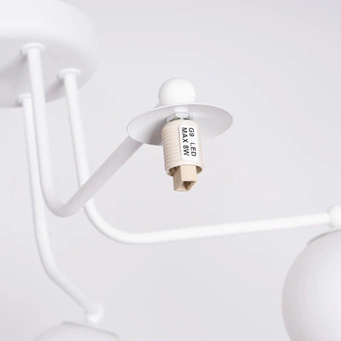 Ljuskrona ASTRAL 5 vit