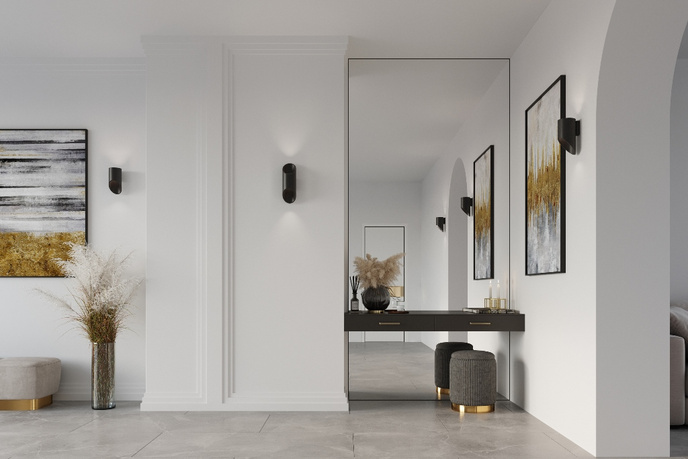 Vägglampa PENNE 20 svart + 1x LED-lampa G9 3000K varm 4,5W 510lm