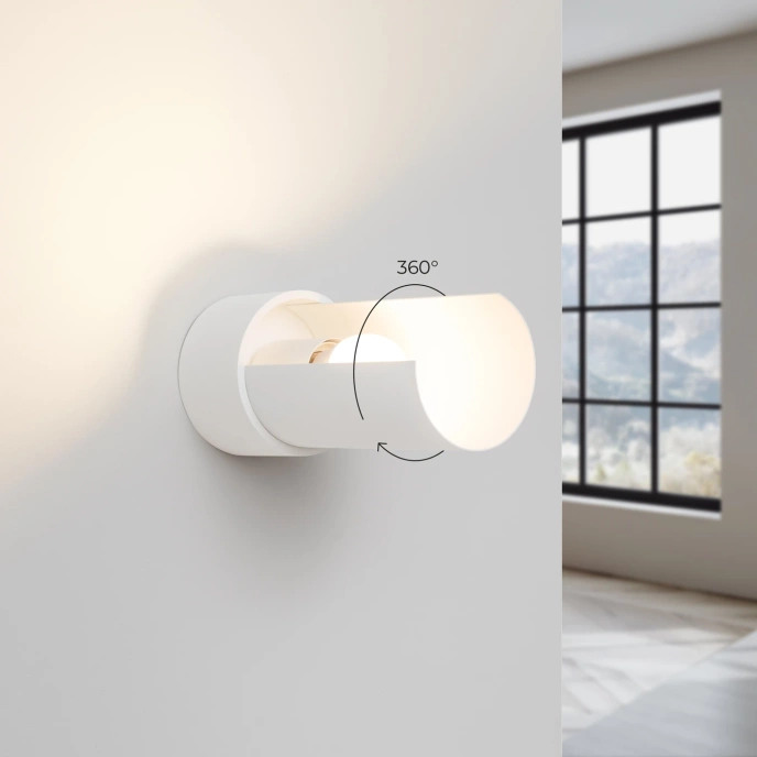 Vägglampa FLASH vit