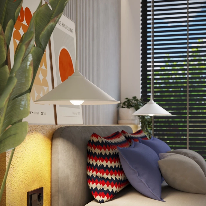 Pendellampa ZUMA vit