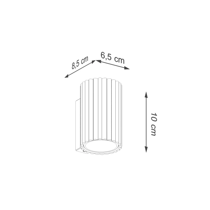 Vägglampa KARBON 10 taupe