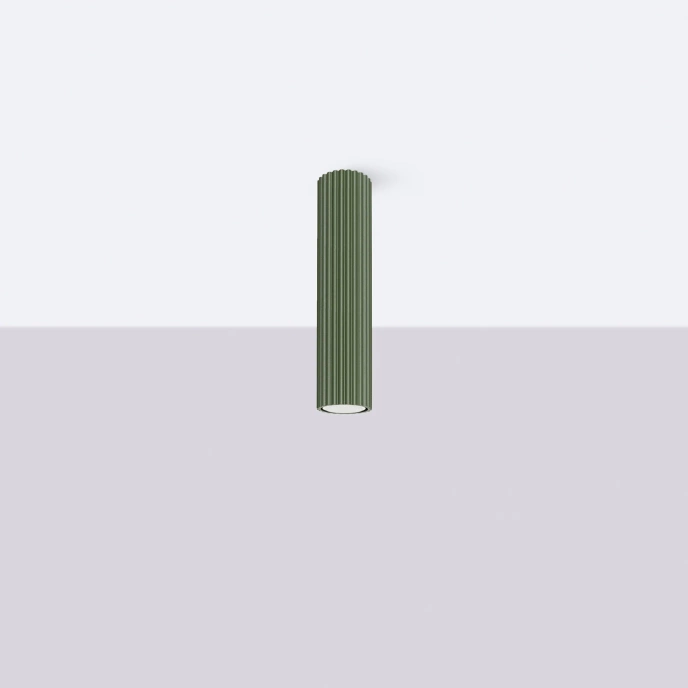 Taklampa KARBON 30 olivgrön