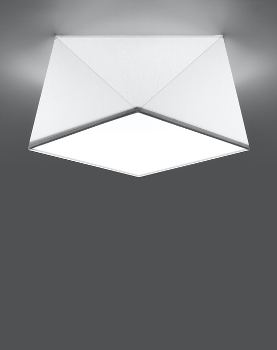 Plafond HEXA 25 WHITE + 1x LED-lampa E27 3000K varm 7,5W 620lm