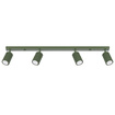 Plafond KARBON 4L olivgrön + 4x LED-lampa GU-10 3000K varm 7W 510lm