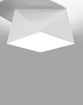 Plafond HEXA 25 WHITE + 1x LED-lampa E27 3000K varm 7,5W 620lm