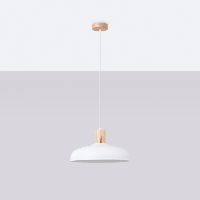 INDY taklampa vit + 1x LED-glödlampa E27 3000K varm 7,5W 620lm