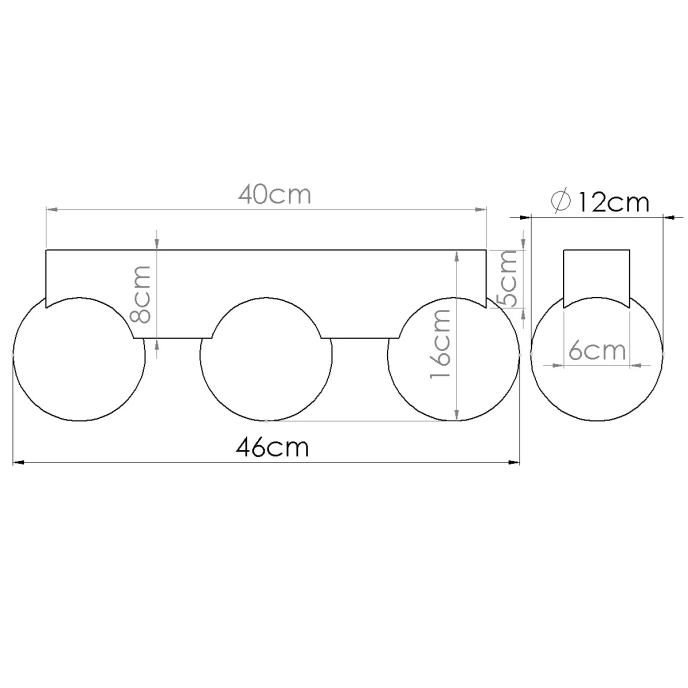 Plafond BULBO 3 naturligt trä